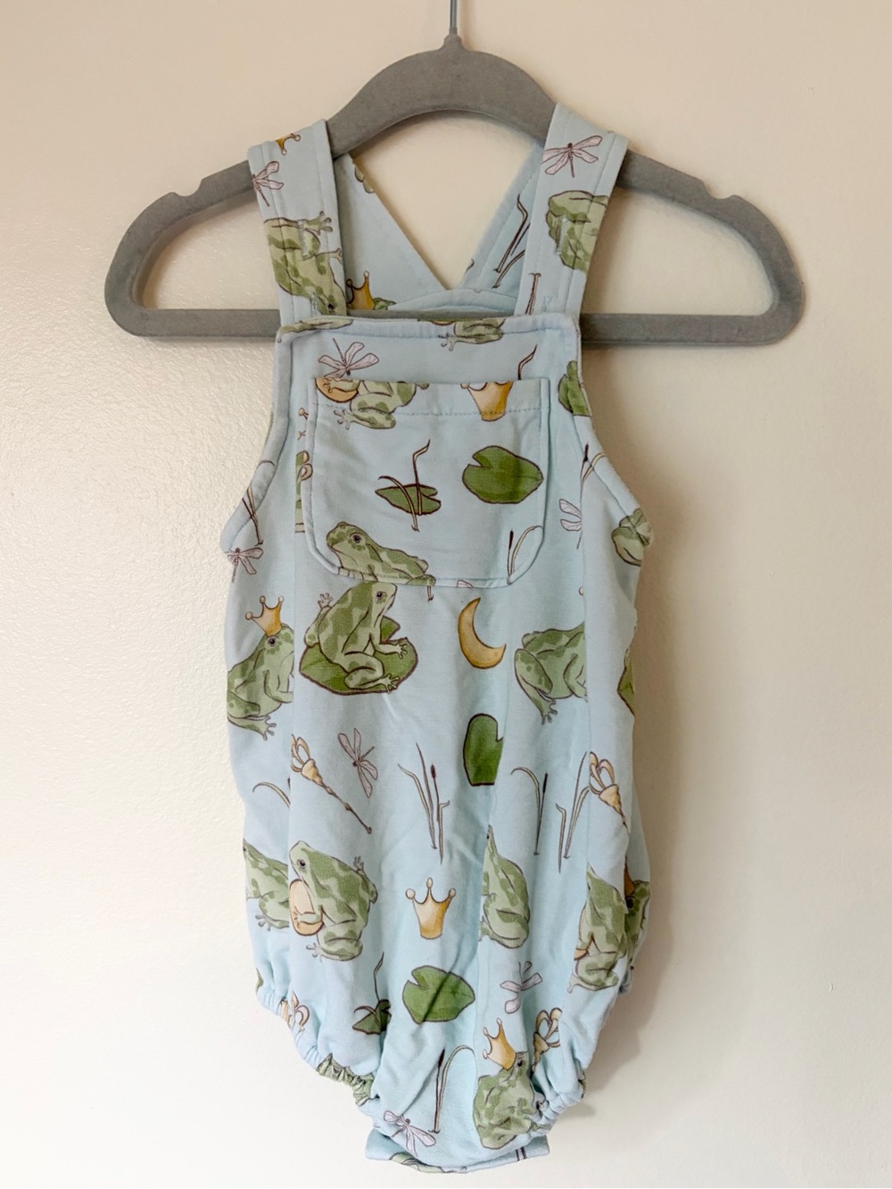 Posh Peanut French Terry Overall Bubble Romper - Louis